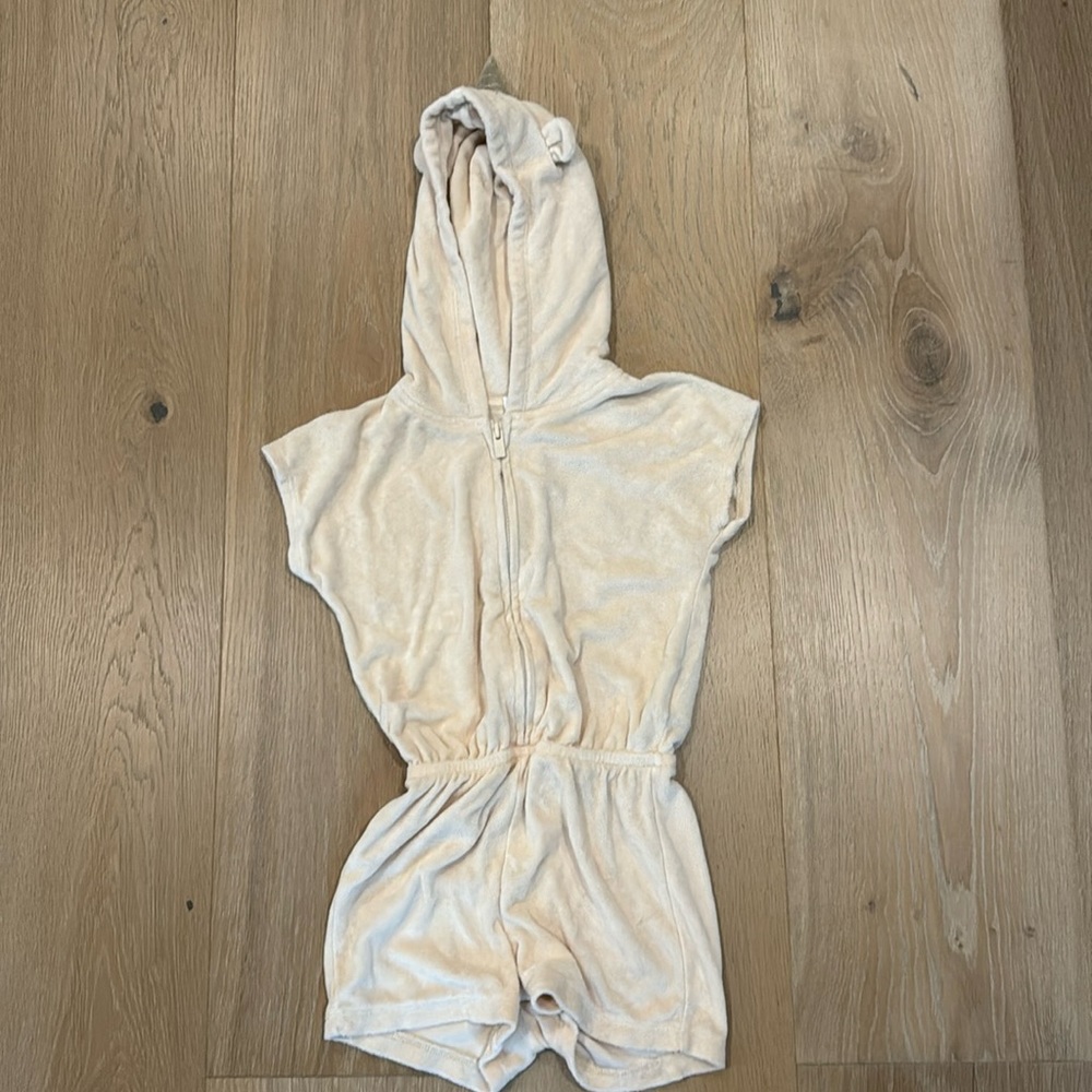Baby Gap Toddler Girls Beige Unicorn Swim Zip Romper in Sz 5T